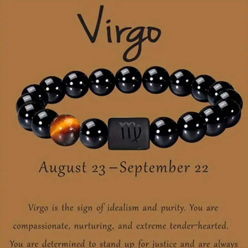 Zodiac Beaded Braided Bracelet 10mm